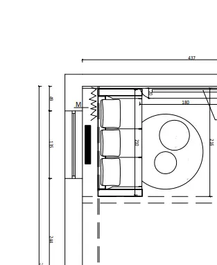 Układ funkcjonalny mieszkania — rzut z góry